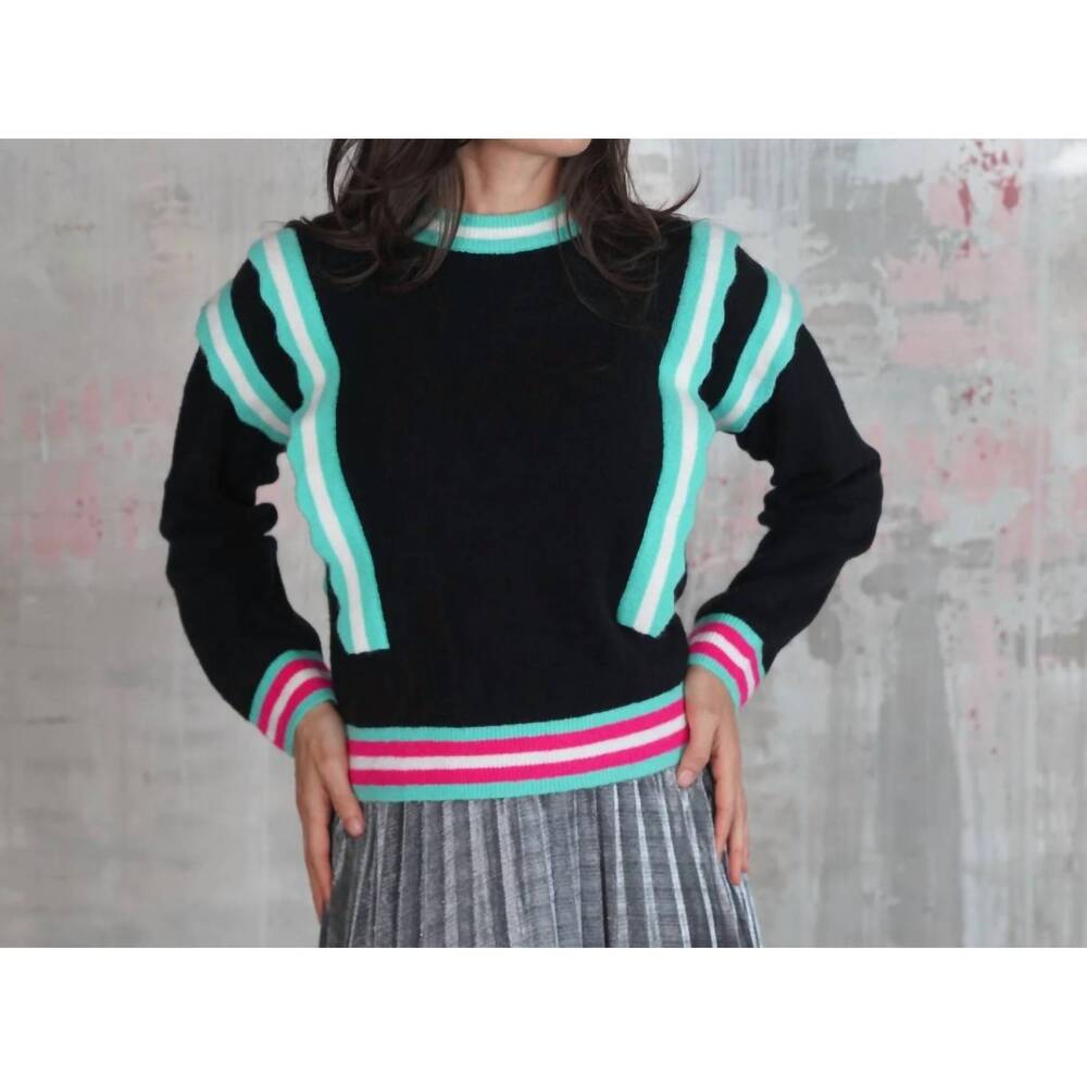 NEW THE HOUSE OF PERNA bonnie sweater in black